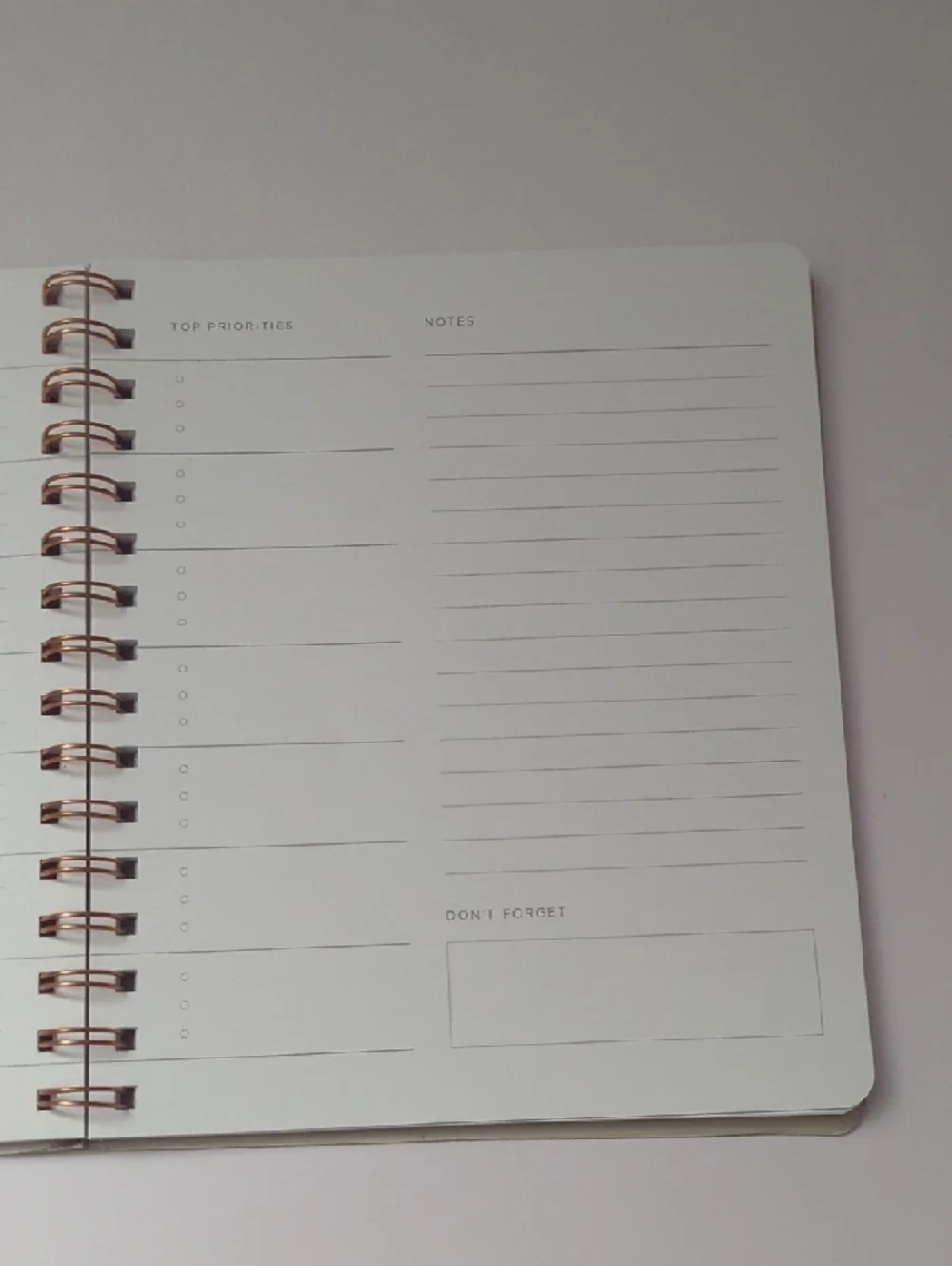 Astral Spiral-Bound Weekly Planner - Rose Gold on Taupe